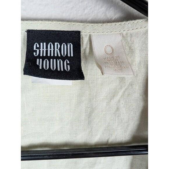 Sharon Young Vest Size 0 Open Long Crochet Tan Earth Tone - Picture 3 of 6